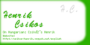 henrik csikos business card